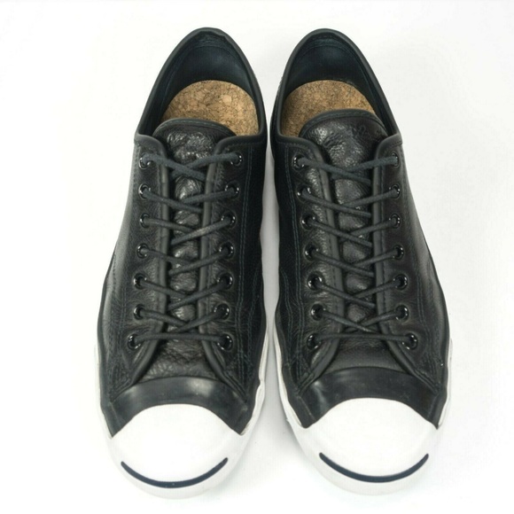 Converse Jack Purcell Low Top Leather Sneakers - Picture 3 of 8